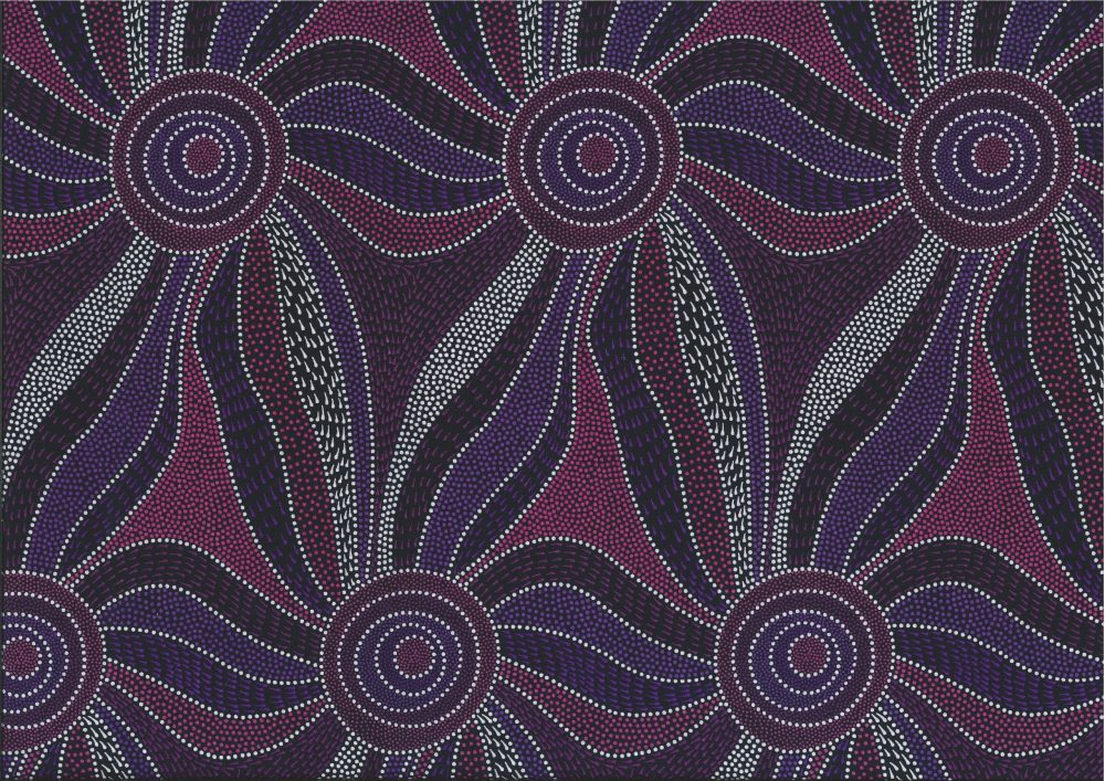 Ladies Dancing with Water Paints Purple by Roseanne Morton