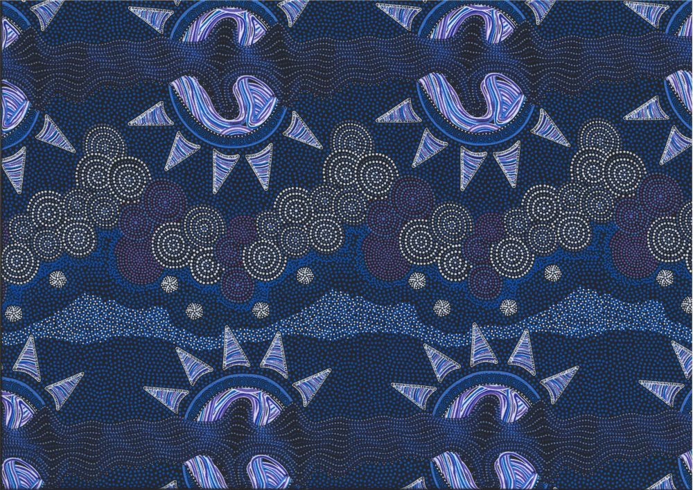 Sunset Night Dreaming Blue by Heather Kennedy