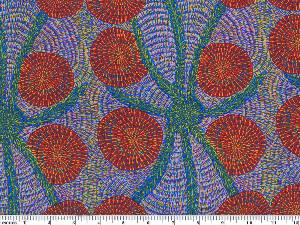 Bush Medicine with Long Stripes Blue by Eileen Bonney