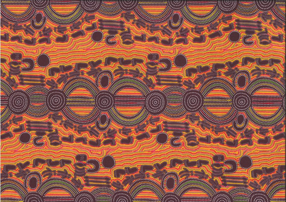 Rock Wallaby Dreaming Orange by Sandra Wayne